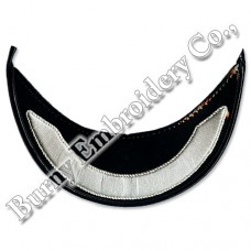 Hands Embroidered Silver Cap Visor